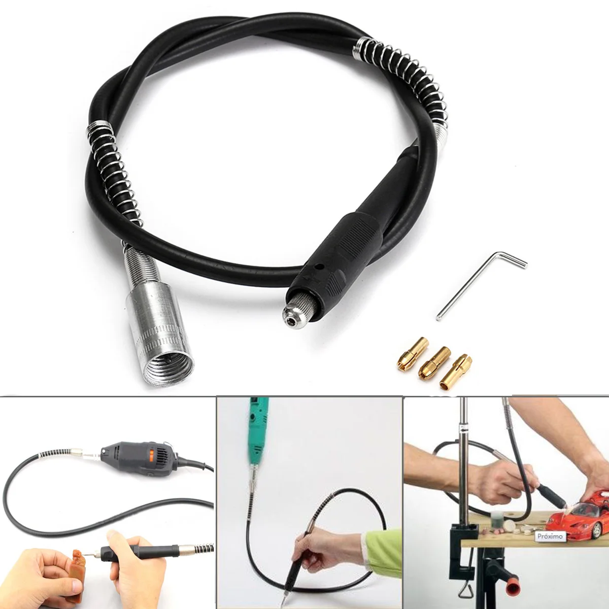 

42'' 107cm Corded Electric Flexible Shaft For Power Rotary Tools Accessories M19x2 interface size
