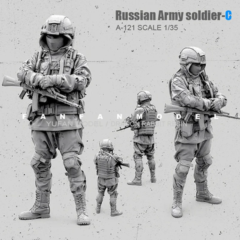 

NX 1/35 Russian Army Modern Special Forces Model Resin Model Kit Tumei Colorless Self-Assembling Resin Doll Military Figure