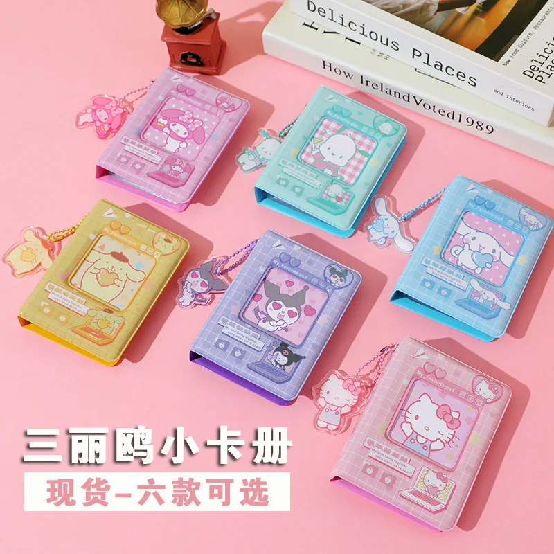 

Sanrio фотоальбом книга с милым мультяшным Hello Kitty My Melody Kuromi Cinnamonroll мини-альбом для карт DIY фотоколлекция праздничный подарок