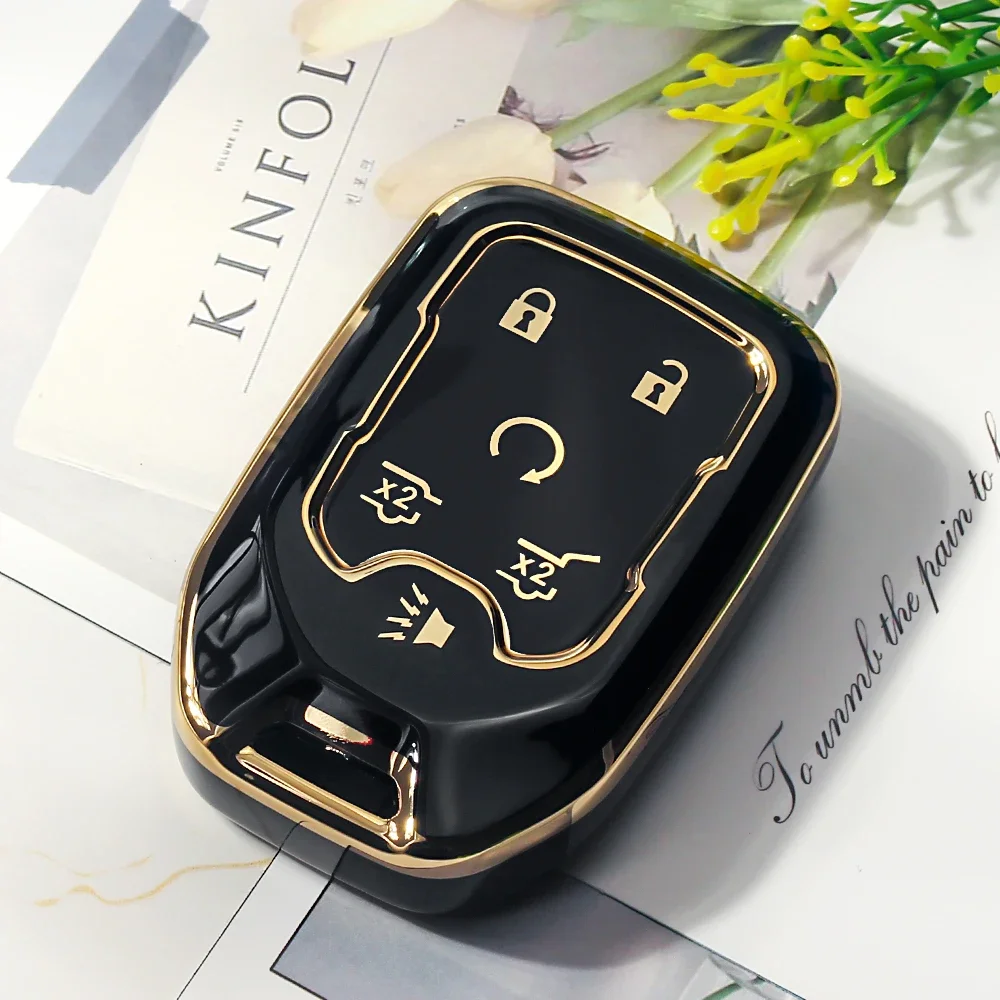 

Чехол для автомобильного дистанционного ключа KEYYOU из ТПУ для CHEVROLET Silverado GMC Sierra 1500 2500HD 3500HD Terrain Acadia Fob 5/6 кнопок