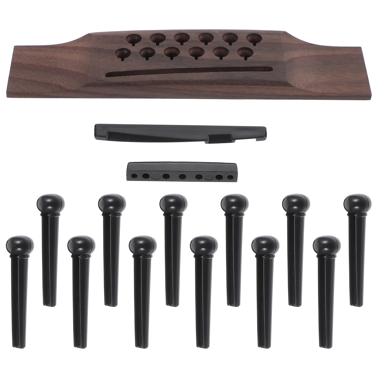 

1 Set Acoustic Guitar Bridge 12 String Saddle And Nut Replacement Guitar Bridge Pins