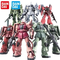original bandai gundam action figure ms 06s zaku ii char aznables hg mg 1144 anime figure assembly model kit toys for boy gift