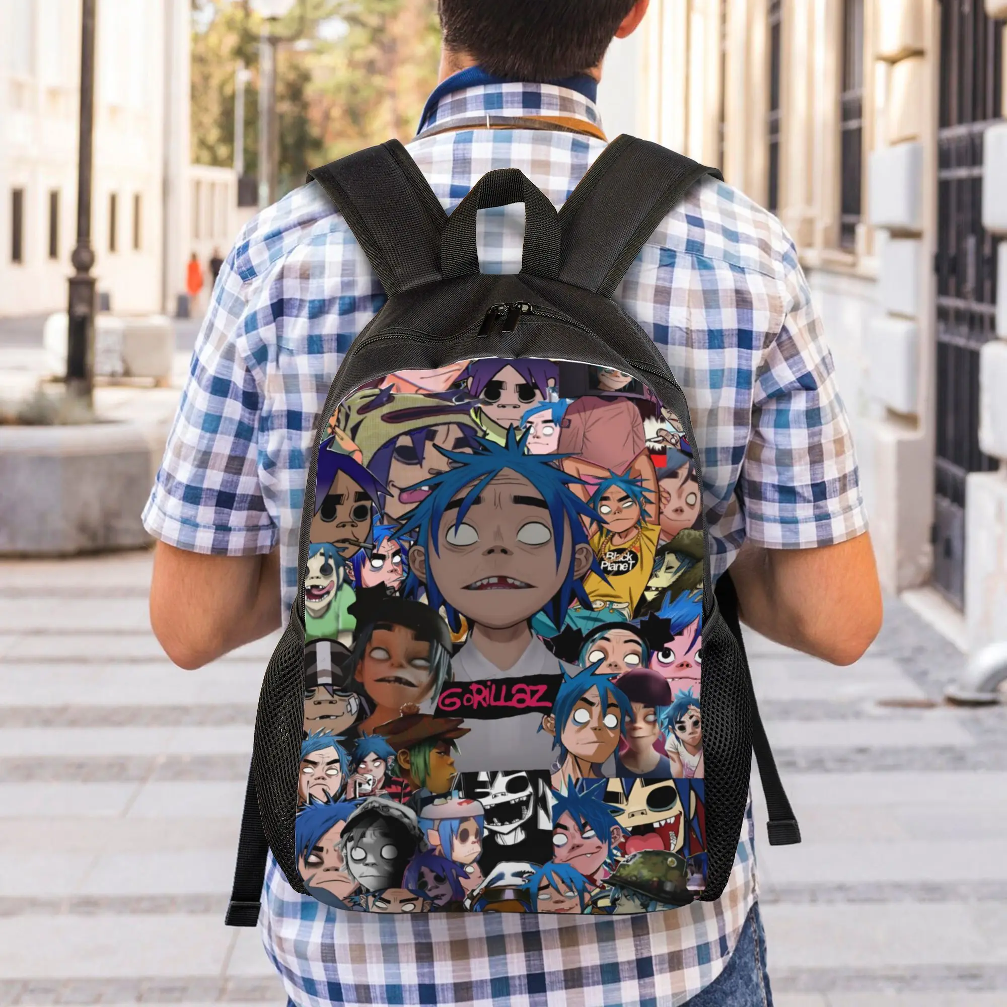 Рюкзак для ноутбука Custom G-Gorillazes Hot Manga Comic Virtual Rock, базовый рюкзак для мужчин и женщин, для студентов колледжей и школ (art.: 3920db16f27f2) - 3920db16f27f2