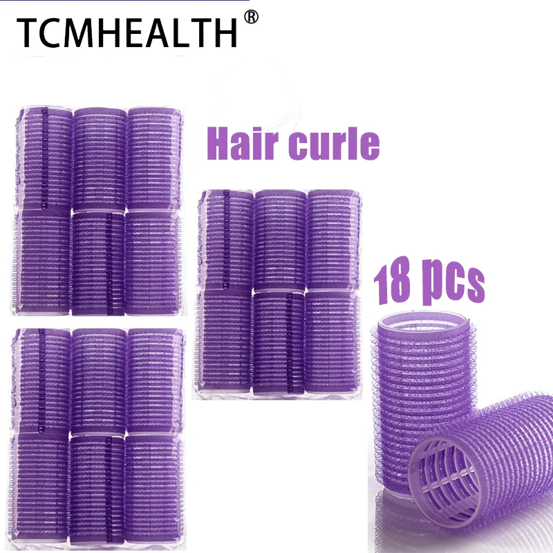 

TCMHEALTH 18 PCS Magic Hair Roller Pear Flower Head Korean DIY Air Roll Modeling Nylon Hair Roller
