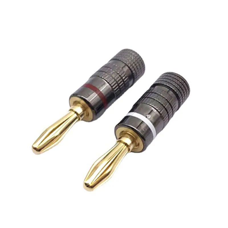 1 ПАРА/2 ПАРЫ 4 ММ Адаптер штекерного разъема-банана прямой предусилитель с позолоченным коннектором, безпаячное соединение аудио динамик P1 on.
