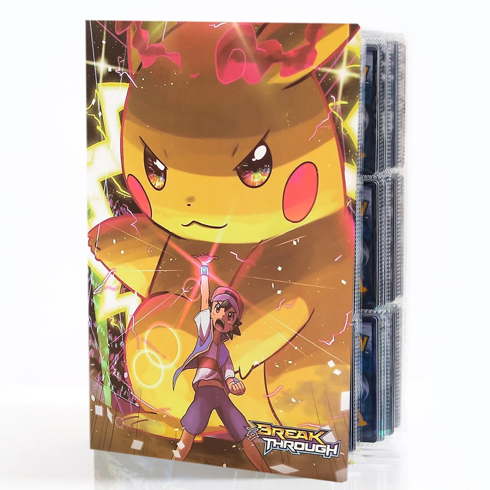 

Anime 432 Pcs Pokemon Album Memory Card Map Notebook Large Loadable Stand Folder Pikachu Game Card Cover VMAX GX EX Support