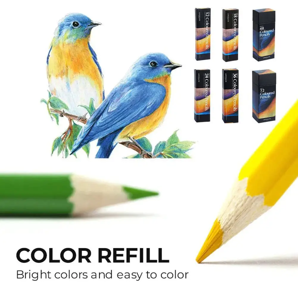 Set Multi-color Oily Color Lead Drawing Color Pencil Designer Box Brutfuner Square Colored Pencils  Chancellory