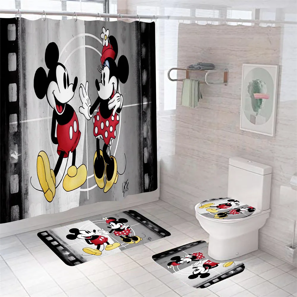 Набор занавесок для душа Disney Винни-Пух Микки Маус Минни коврик унитаза