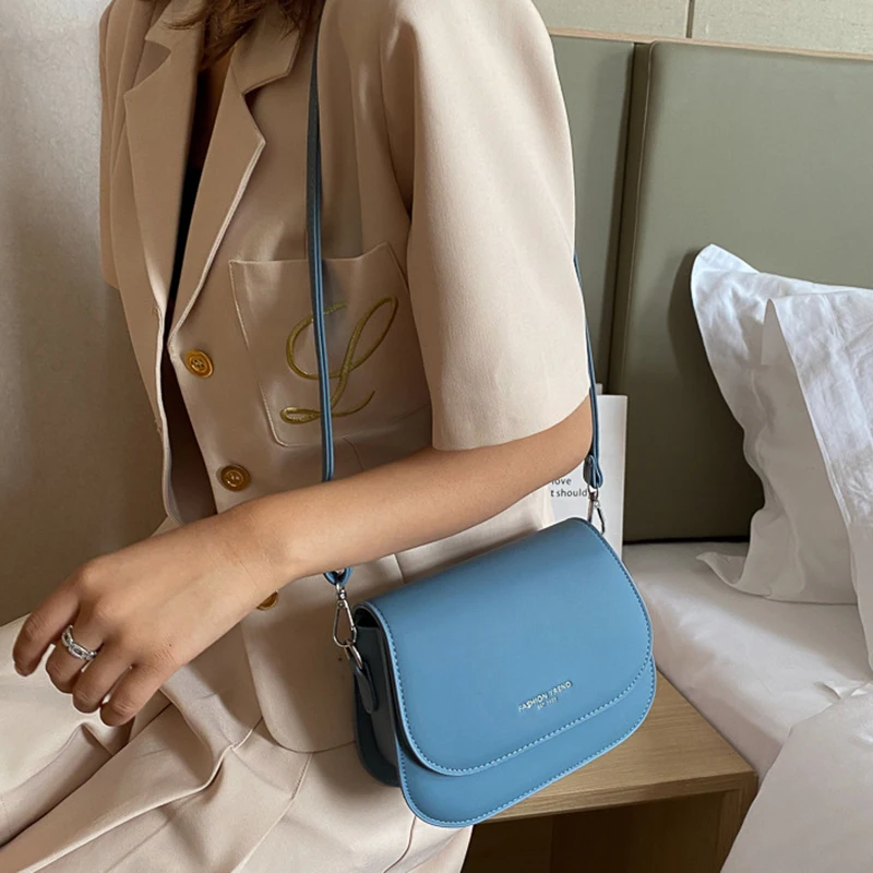 Fashion Women's Solid Color Crossbody Totes Bags Ladies Small Shoulder Bolso Adjustable Strap Messenger Handbag Phone Coin Purse