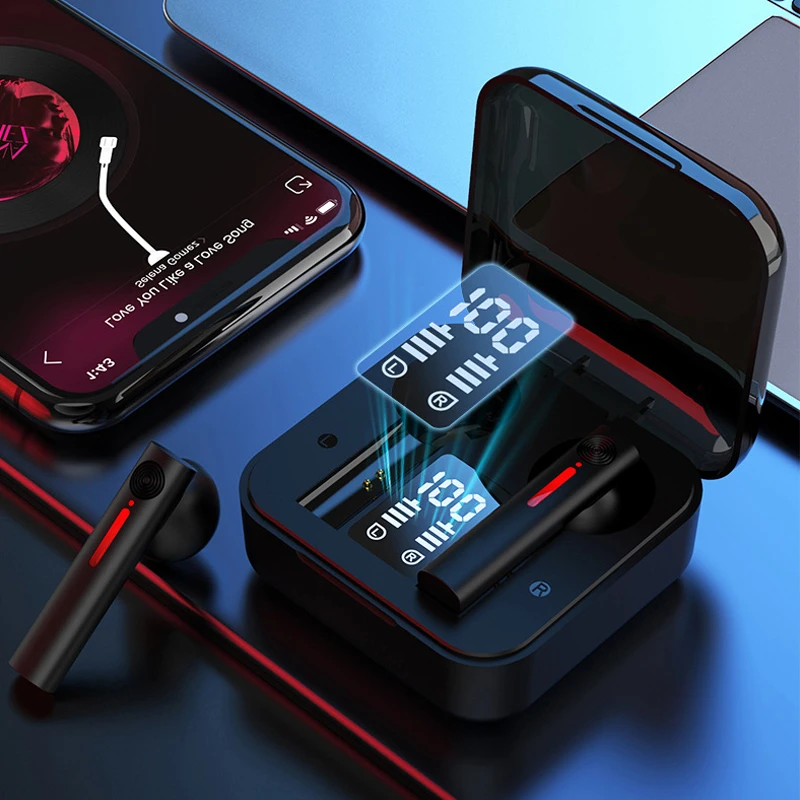 

New Bluetooth Earphones T13 Wireless Headphones LED TWS with Microphone Earphones Noise Cancel Headsets Earbuds