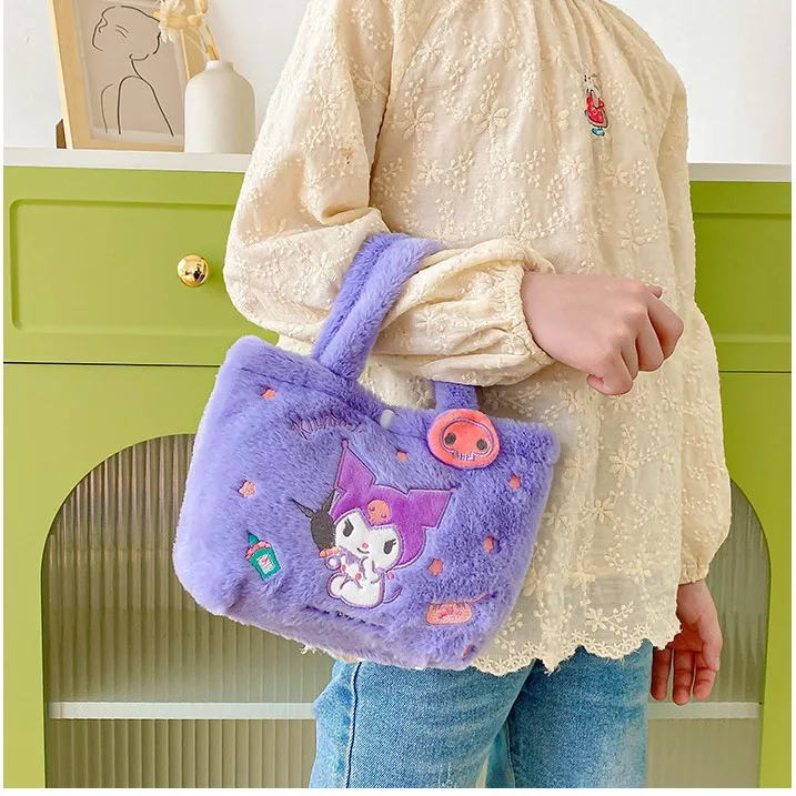Sanrio kuromi сумка плюшевая игрушка мобильный телефон кошелек для смены машинка