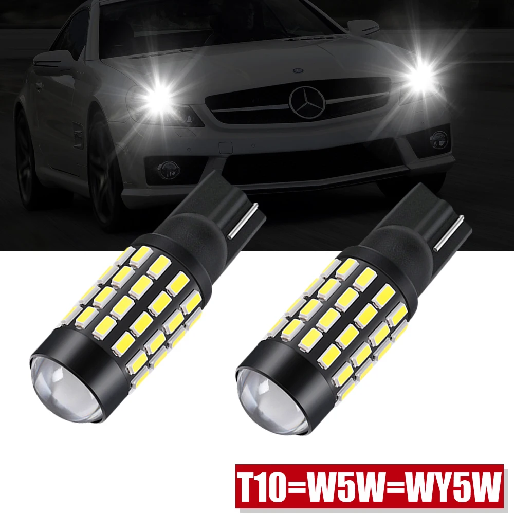 

2 PCS T10 W5W 194 LED Bulb For Car LED Signal Light Canbus Free Error 3014 Chips 6500K 12V White Auto Wedge Side Trunk Lamps 5W5