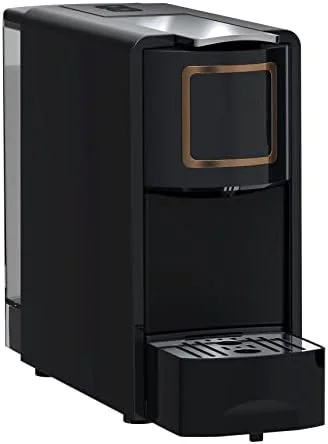 

Машина для капсул Nespresso-программируемая капсула для приготовления кофе, совместимая с большим съемным резервуаром для воды и капельным лотком, Черная