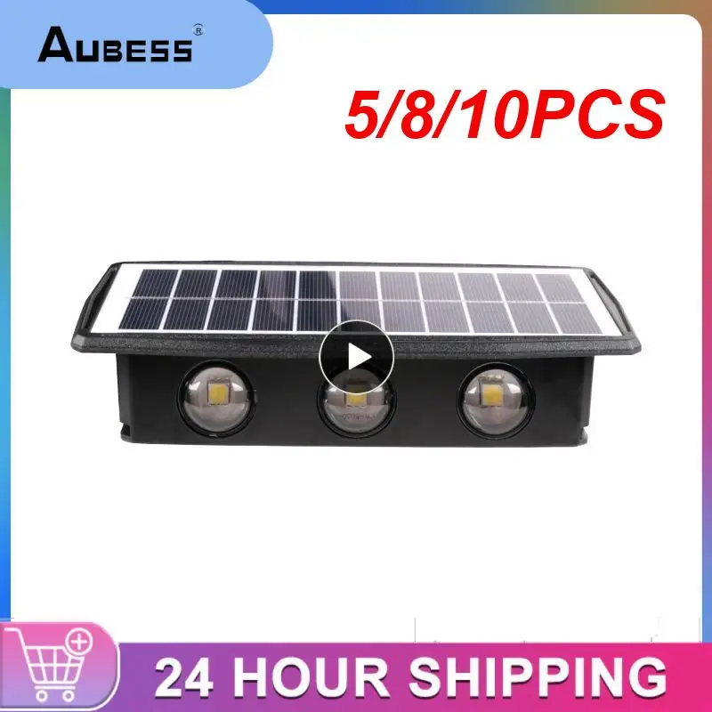 

5/8/10PCS Balcony Decor Wall Spotlight Garden Street Landscape Up And Down Luminous Lighting Solar Powered Light
