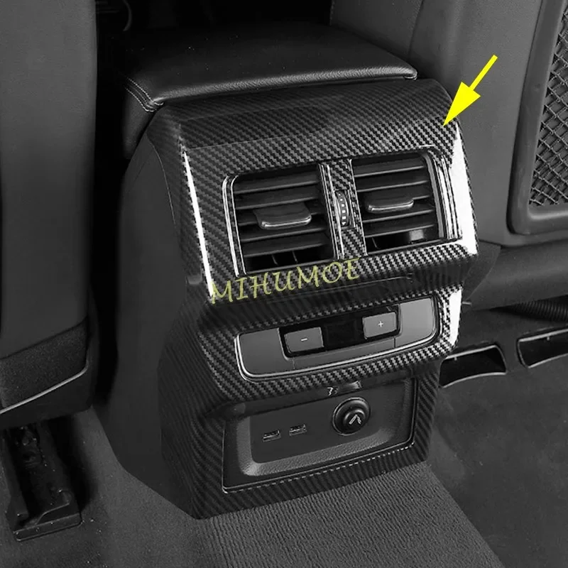 

Автомобильный задний подлокотник из углеродного волокна, Крышка вентиляционного отверстия, отделка для 2017-2024 Audi Q5 FY SQ5 Sportback 2023 2022 2021 2020 2019 2018