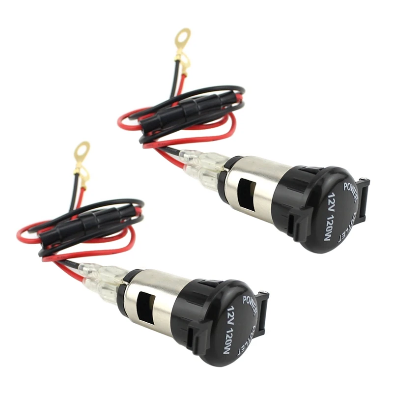 

2X Waterproof USB Car Charger - 12V 120W Car Motorcycle Cigarette Lighter Female Socket
