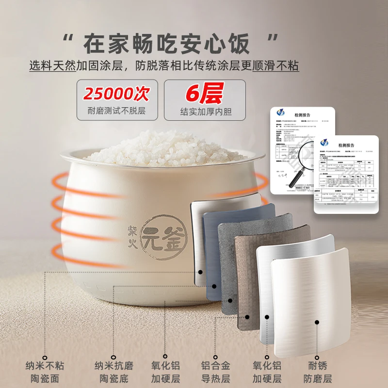 

New Portable Rice Cooker 1.6L Household Small Multifunctional Quick Boiling Ceramic Mini Smart Rice Cooker Cuit Riz 220V