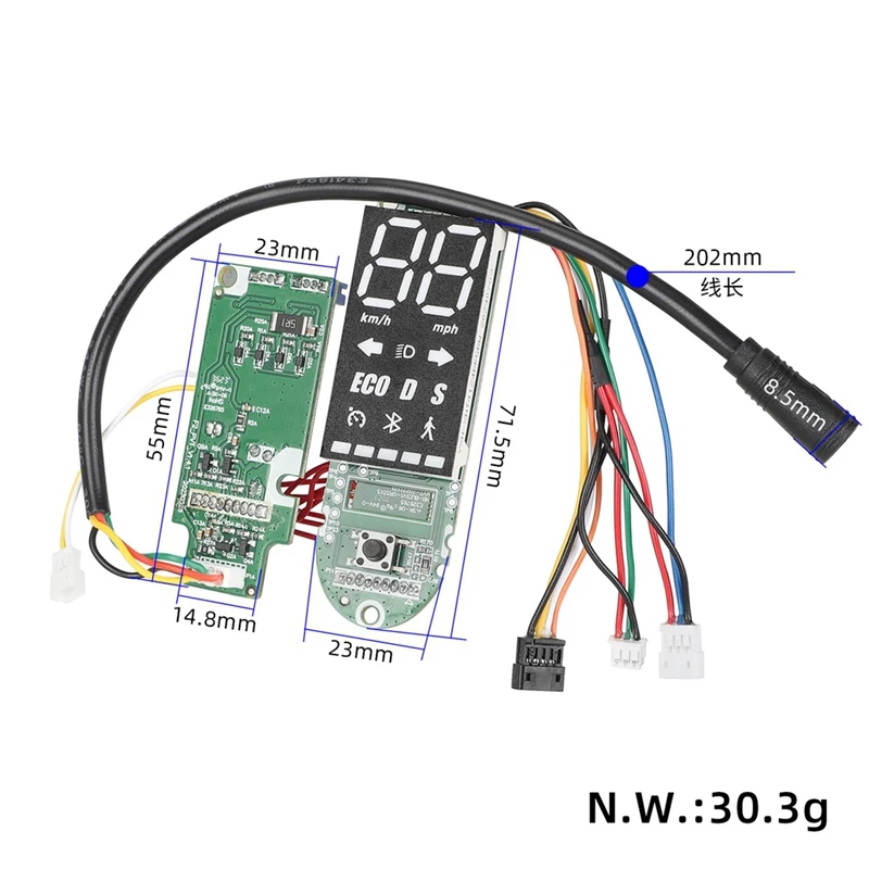 Dashboard For Ninebot F2 / Plus Pro Electric Scooter Bluetooth Board LED Display Screen Instrument