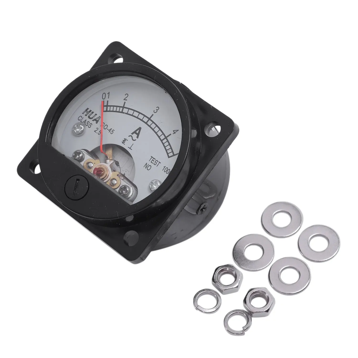 

Class 2.5 Accuracy AC 0-5A Analog Panel Round Meter Ammeter Meter Black