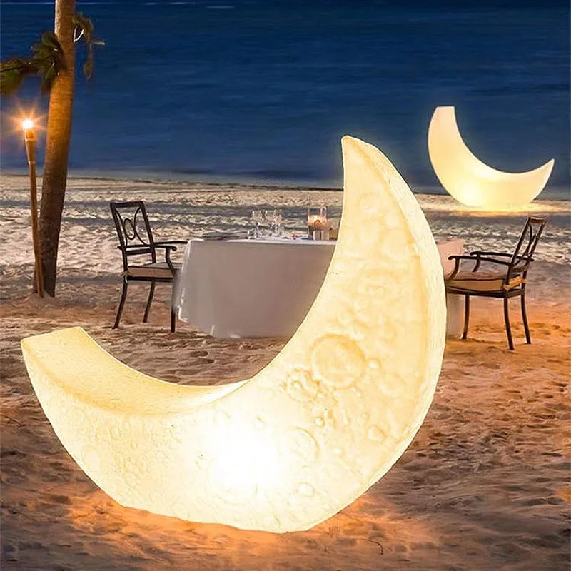 Уличная Светодиодная лампа в виде Луны для двора украшение кемпинга спальни
