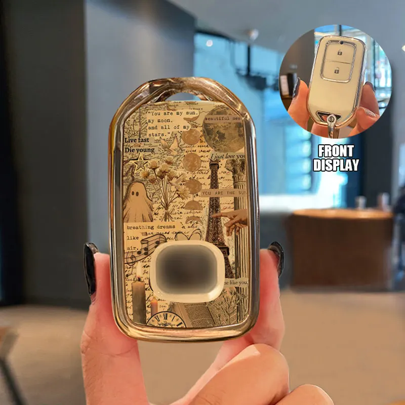 Чехол-держатель для автомобильных ключей винтажный чехол Honda Accord EX EXL Civic Crv Hrv Pilot