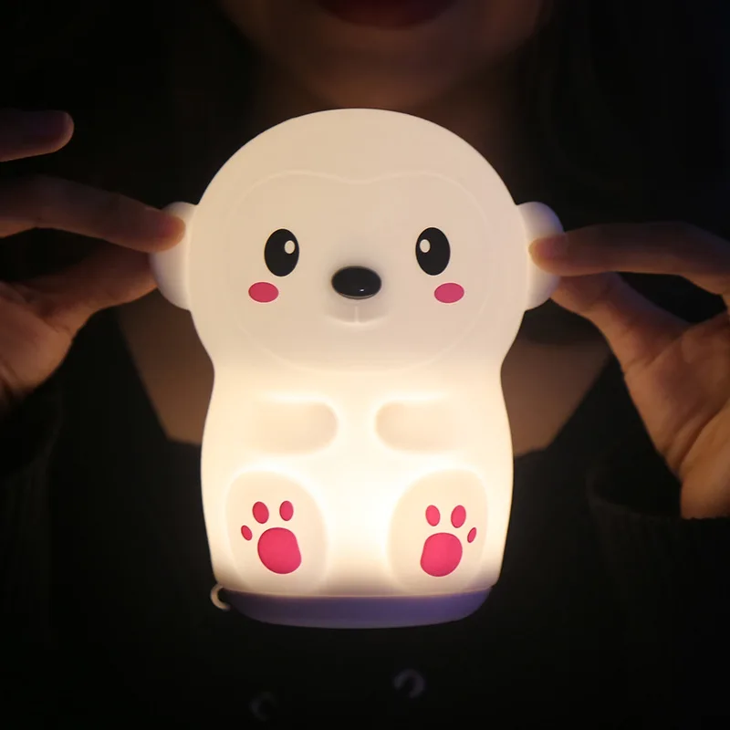 

Cool Children's Gift Magical Fantastic Glowing Cartoon Monkey Cute Night Light Rechargeable Room Anime Decoration Table LED Lamp