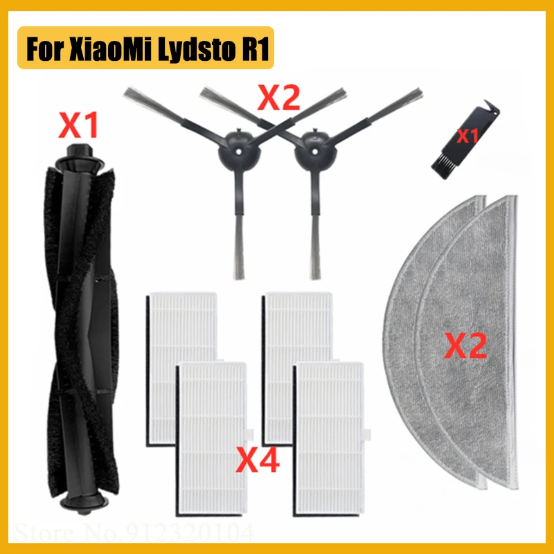 

For XiaoMi Mijia Lydsto R1 Main Brush HEPA Filter Side Brush Washable Mop Rag Cloth Accessories Robot Vacuum Cleaner Spare Parts