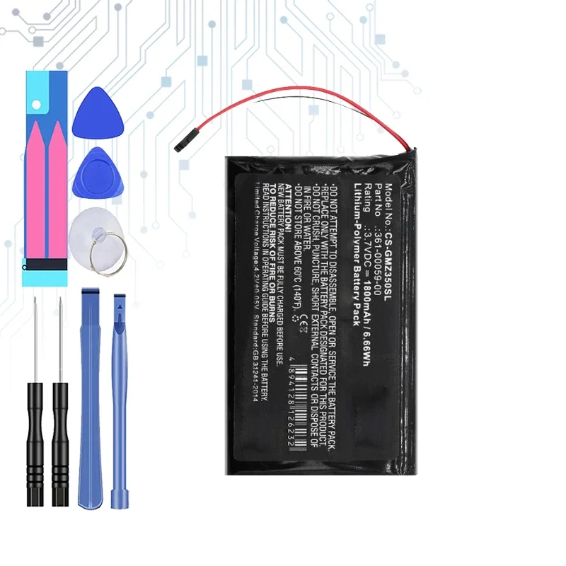 Сменный аккумулятор емкостью 1800 мАч 361-00059-00 для GPS-навигатора Garmin ZUMO 350LM 390LM 340LM