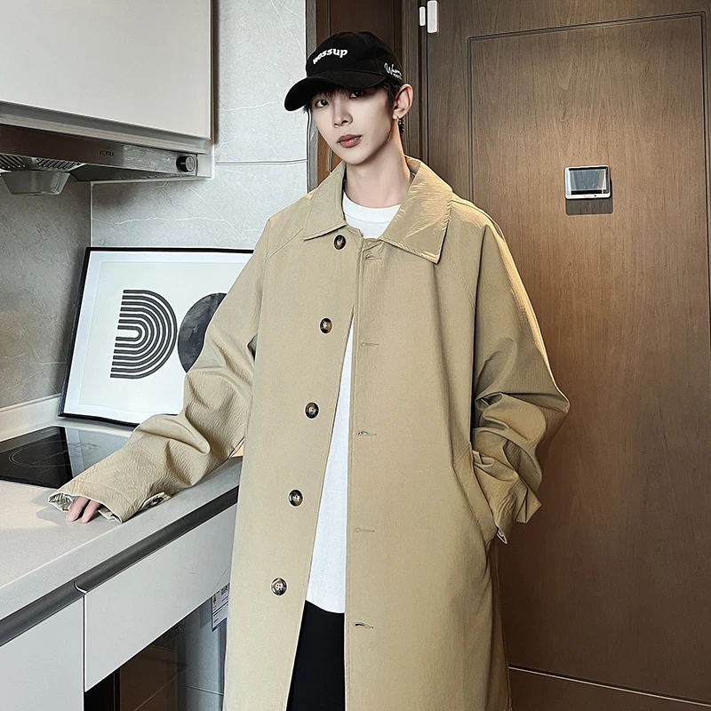 Мужская повседневная однобортная ветровка IEFB Минималистичная модная трендовая