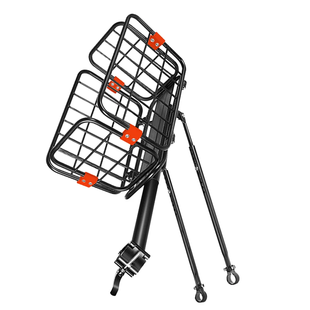 

1 Pc Practical Aluminum Alloy Bike Cargo Holder Storage Basket for Storage (Black)