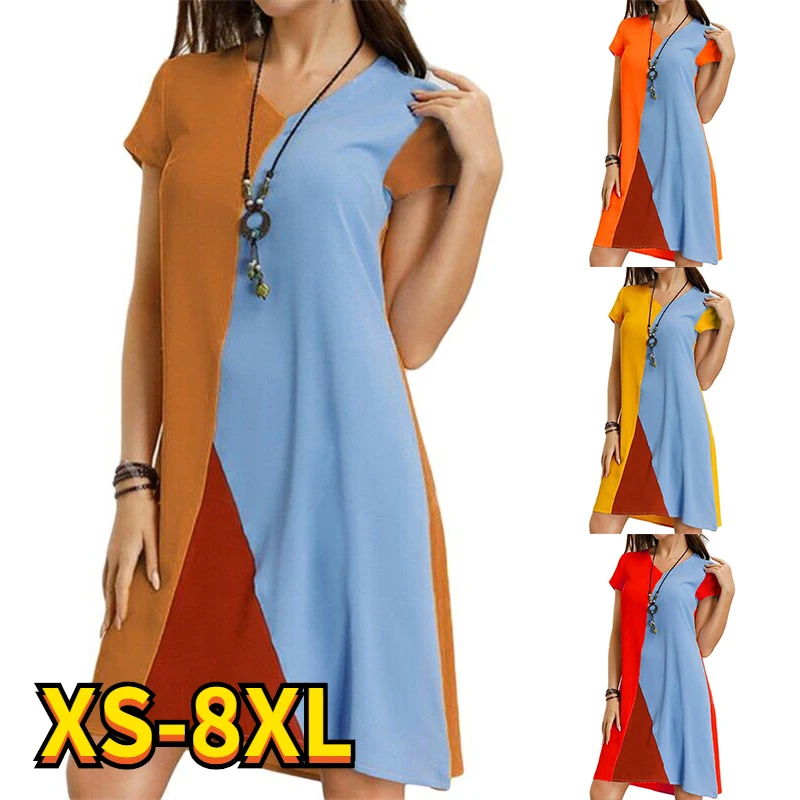 

Women's Shift Dress Knee Length Dress Red Navy Blue Light Blue Short Sleeve Floral Print Spring Summer V Neck 2022