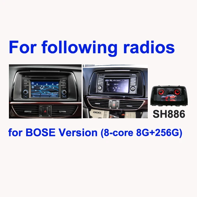 

SINOSMART 9" Android 12 Автомагнитола для Mazda 6 Mazda6 Atenza GJ GL 2012–2016 GPS Навигация 48EQ DSP CarPlay Android Auto Подд