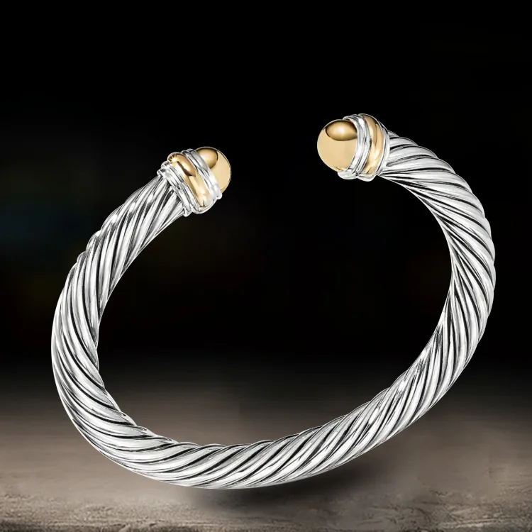 

Fashion 2022 New Stainless Steel Bracelets for Women Twisted Adjustable Size Wedding Prom Party Girlfriends Luxury Jewelry Gift