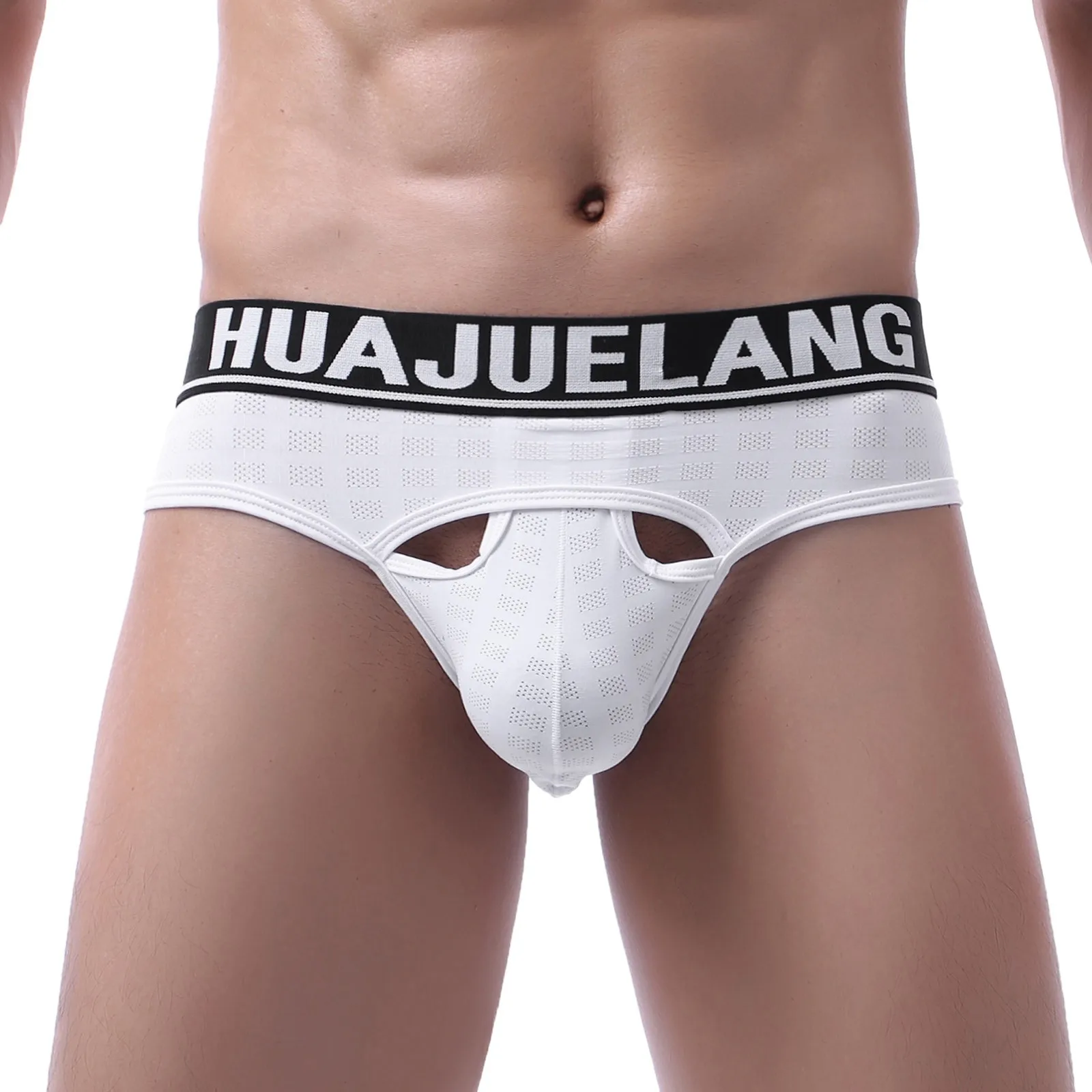 Erotic gay duo dance in white briefs