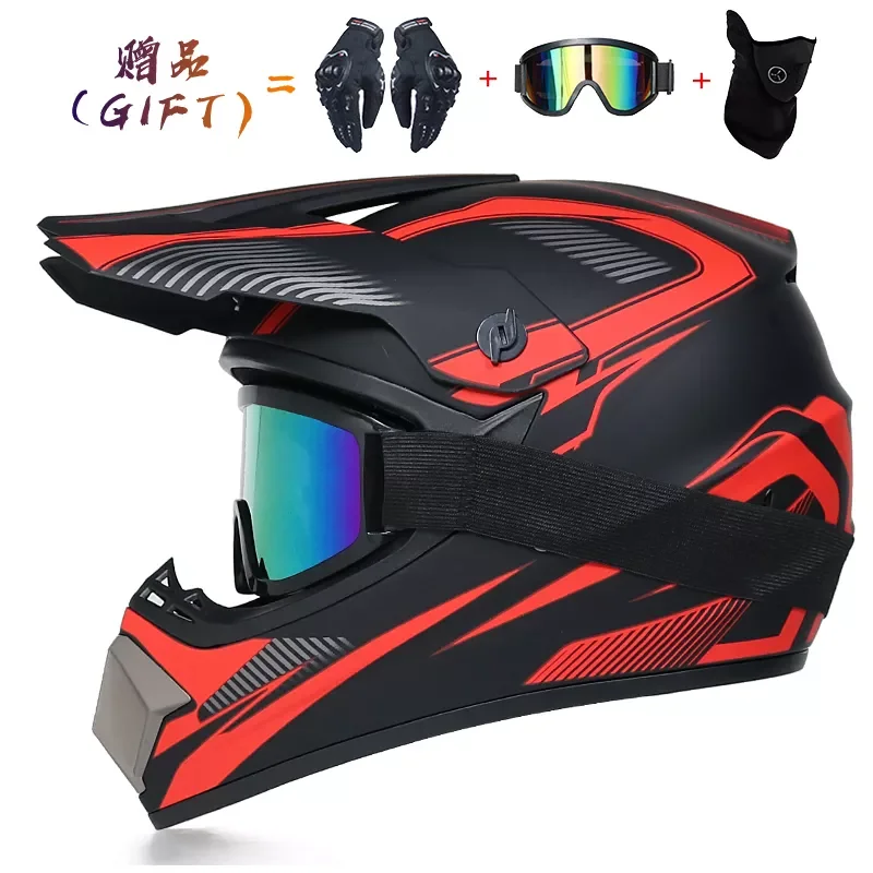 

NEW2023 Send 3 pieces gift motorcycle helmet children off-road helmet bike downhill AM DH cross helmet capacete motocross casco