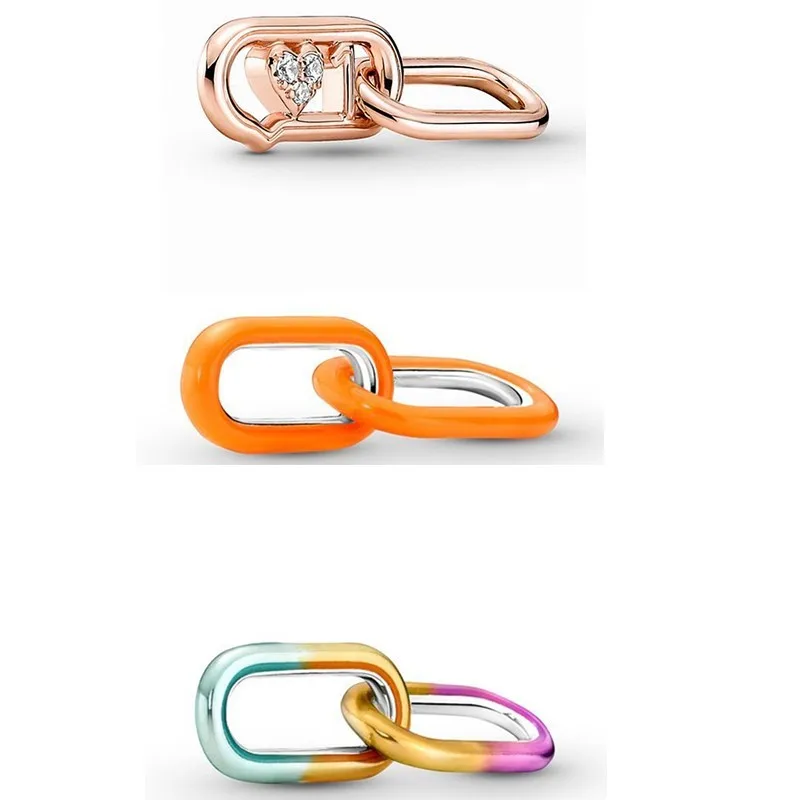 

Оригинальные бусины с двумя звеньями для украшения браслета, Пандора