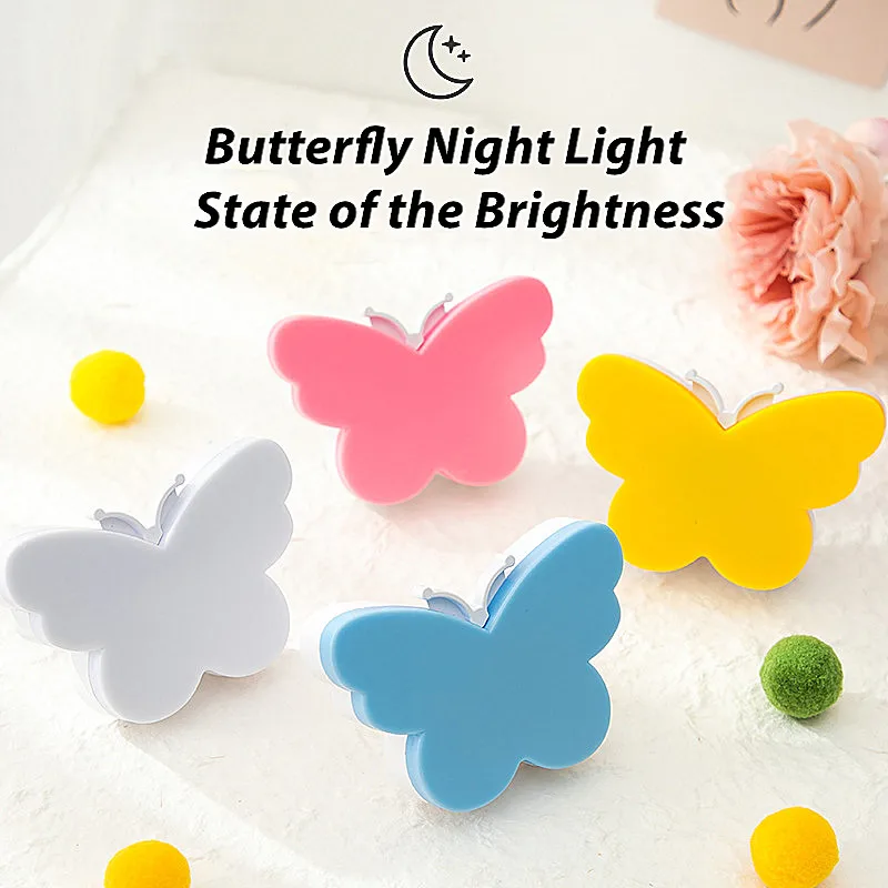

The Newest Cartoon Butterfly Light Control LED Night Light Baby Room Cute Decoration Nutral Brightness Sensor Change Corridor MX