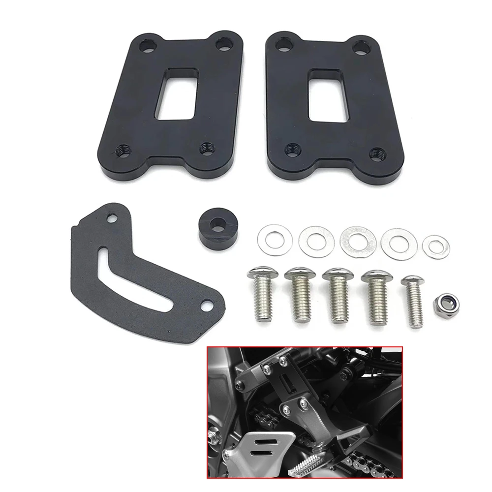 

Motorcycle Accessories Rear Pedal Lowering Kit EVO Passenger Footrests Supports Kit For YAMAHA MT09 2021 2022 FZ09 MT-09 MT 09