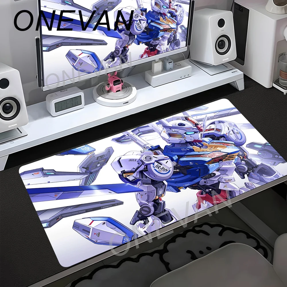 Фото Коврик для мыши XXL Gundam, большой игровой коврик для клавиатуры, большой настольный коврик, нескользящий коврик для мыши 90x40 см для компьютера №4