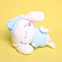 sanrio cartoon kawali cute pajamas lying down kuromi melody cinnamoroll dog plush toy soft stuffed doll for kids birthday gift