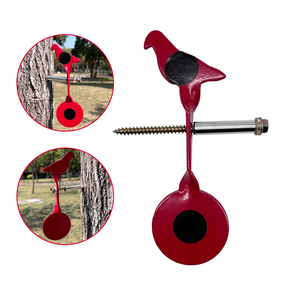 

Outdoor Hunting Training Carbon Steel Targets With Double Spinners 360° Roation Carbon Steel Spinning Target For Outdoor Sports