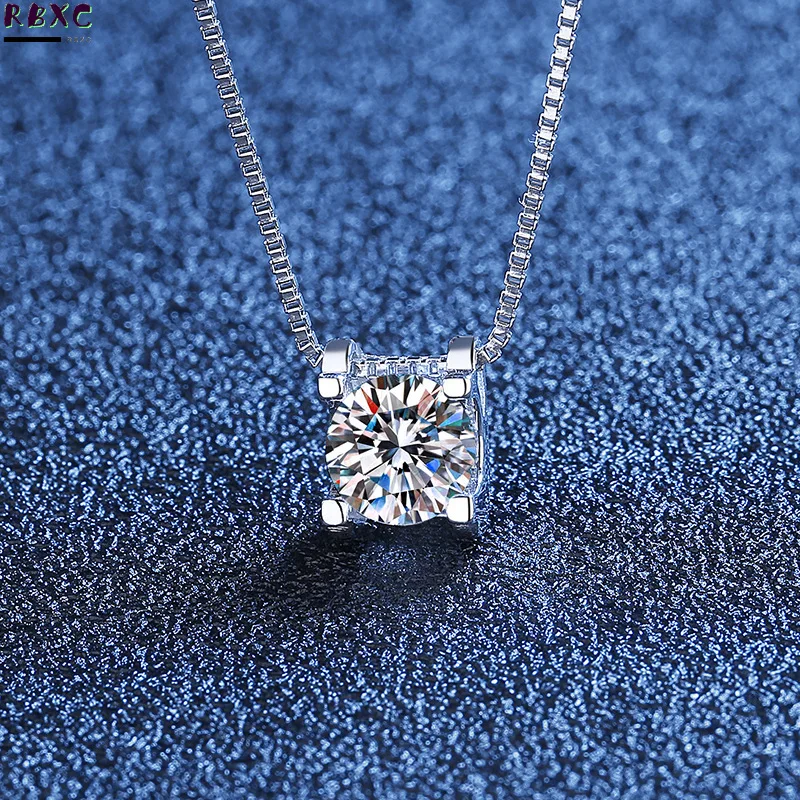 

New Personality Fashion Bunny Ears Imitation Diamond Crystal Zircon Pendant Necklace Original 925 Silver Color Necklace Women