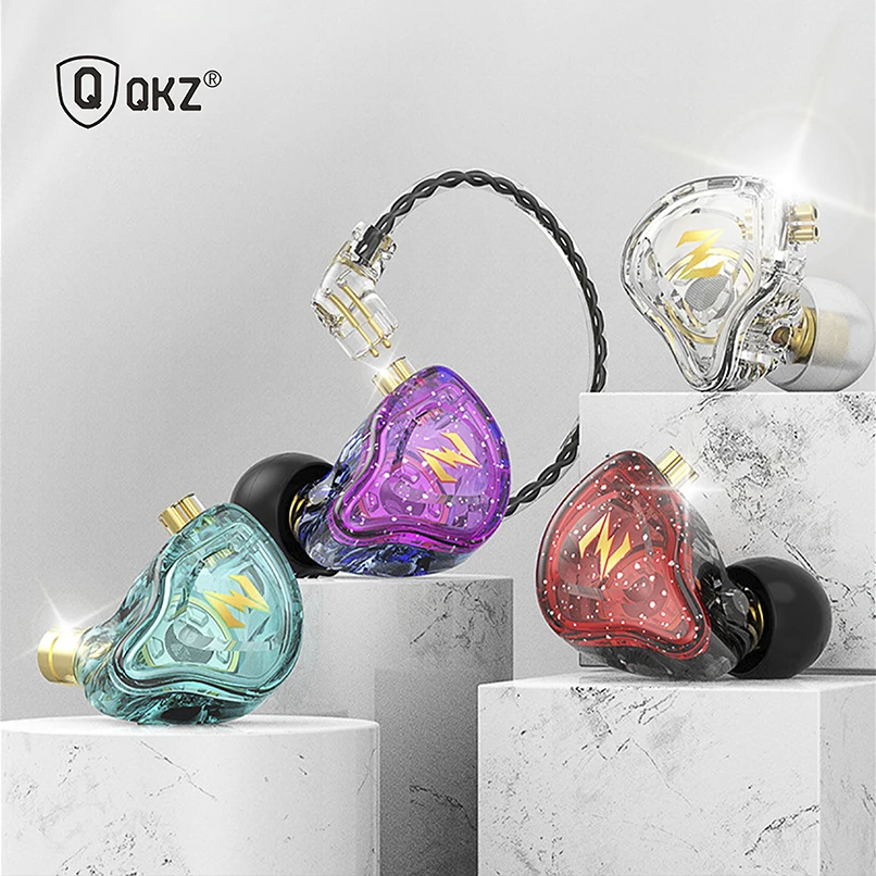 

QKZ NUNE Original Audiophile Bass HiFi Headphones With Mic Wired Earphones Detachable Audio Cable Music Sport Monitors Headsets