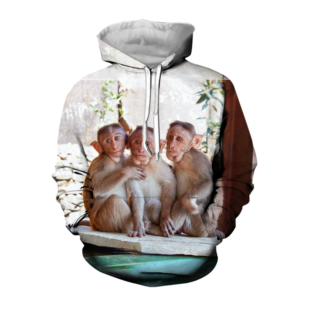 

Jumeast 3d Animal Gorilla Monkey Hoodies Aesthetic Graphic Oversized Hoody Streetwear Designer Hoodie Baggy Hooded Men Clothing