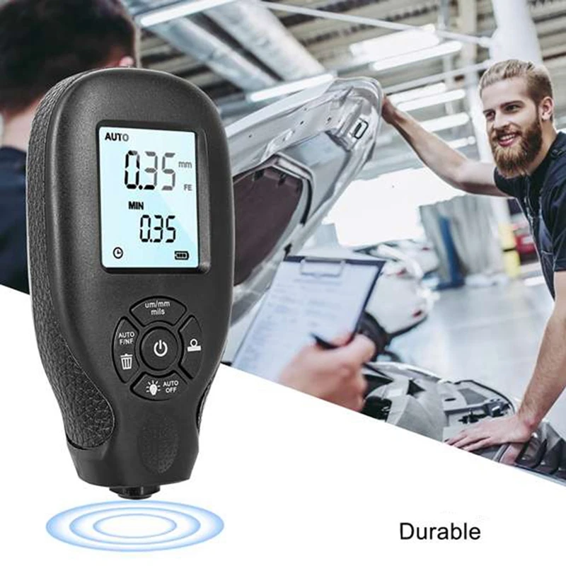 Толщиномер Coation 0 05-2 мм измеритель толщины пленки автомобильного покрытия черный