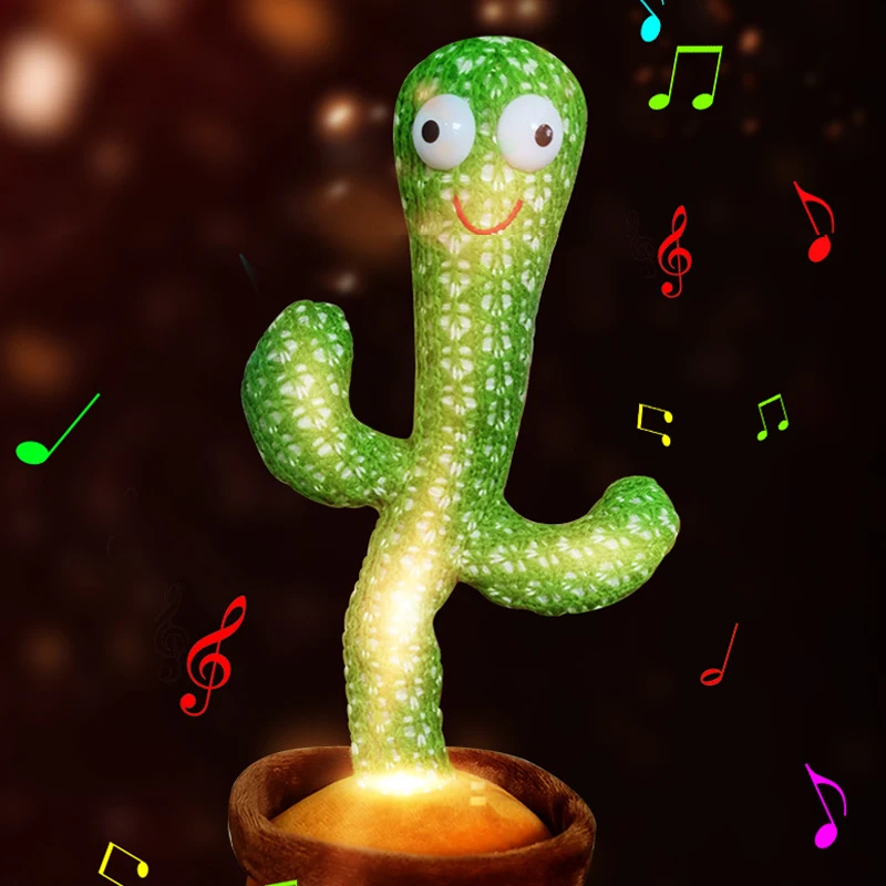 

Cactus Plush Toy Electric Singing 120 Songs Dancing And Twisting Cactus Luminous Recording Learning To Speak Twisting Plush Toy