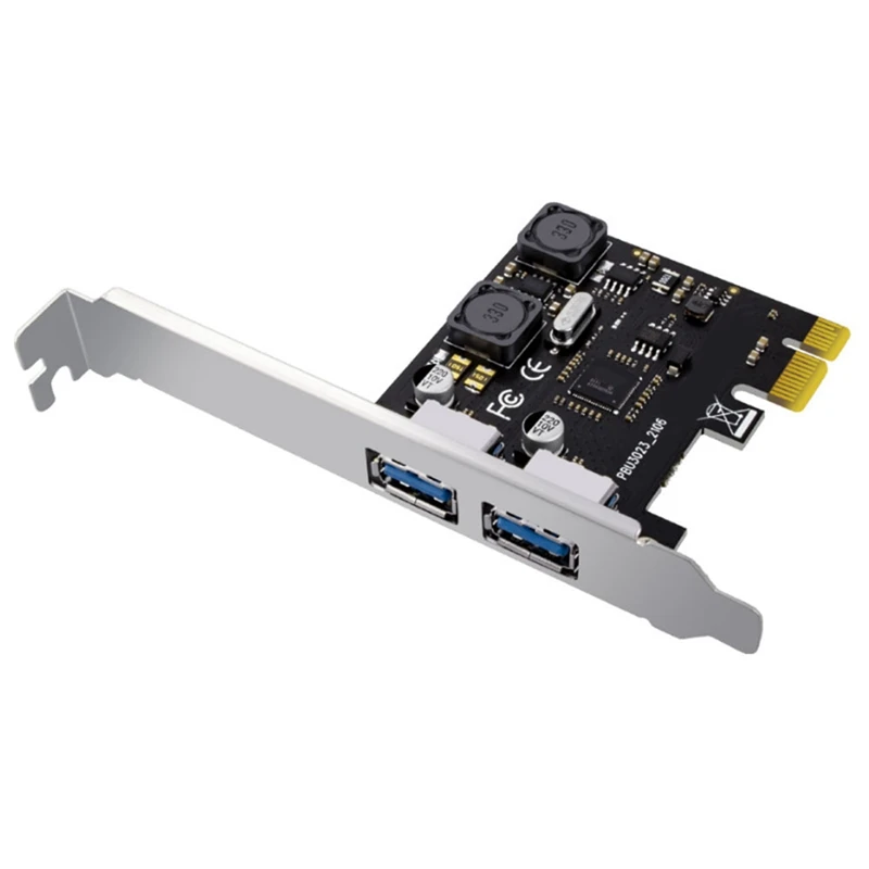

PCI Express X1 To USB 3.0 5Gbps 2-Port Type C Expansion Card Riser Card Hub Adapter Controller For Desktop PC