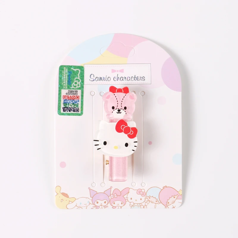 

Kawaii Hello Kitty Acrylic Hair Accessories Barrettes Cute Thin and Glittering Hair Rope Accessories