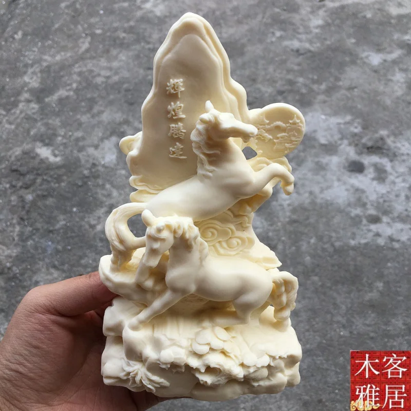 

Ivory Nut Horse Ornaments Home Living Room Decoration Brilliant Tengda Win Instant Success Crafts Chinese Horse Zodiac