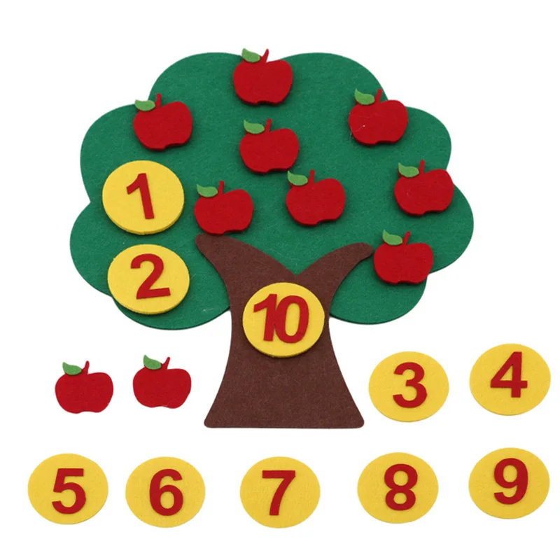 

Математическая игрушка Монтессори, яблони, Обучающие Детские Ранние обучающие игрушки